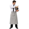 F24 Most Popular Designer Silver Full Bistro Apron w/ Pocket